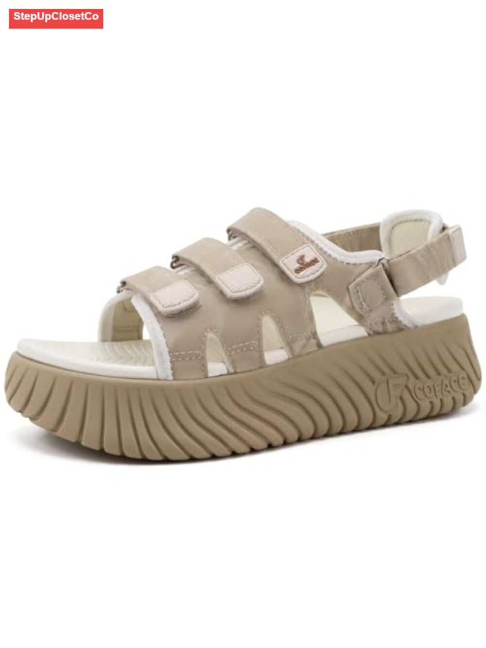 Orthopedic Walking Sandals Arch Support Cushioned Adjustable Faux Leather